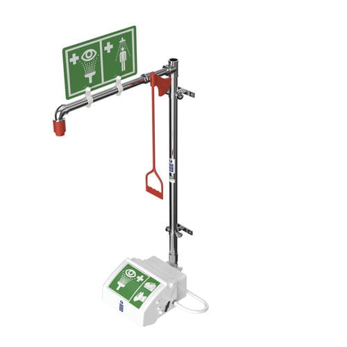 Ducha de seguridad de pared - STD-33G/45G - Hughes Safety Showers - con lavaojos y lavacara / sin calefacción / para entorno peligroso