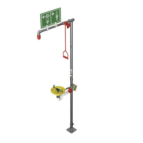 Ducha de seguridad de pie - EXP-18G/75G - Hughes Safety Showers - sin calefacción / con lavaojos y lavacara / para entorno peligroso