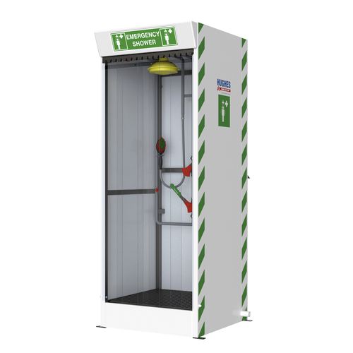 Ducha de seguridad de pie - STD-SD-31K/V - Hughes Safety Showers - multiboquillas / de interior / de descontaminación