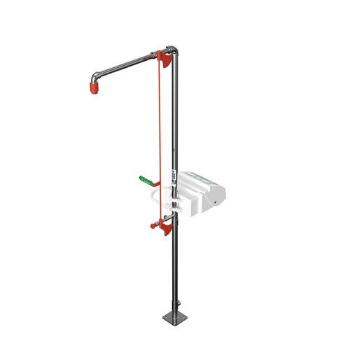 Ducha de seguridad de pie - EXP-20GS/45G - Hughes Safety Showers - con lavaojos y lavacara / de interior / de descontaminación