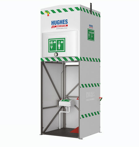 Ducha de seguridad de pie - EXP-MH-14KS/1500 - Hughes Safety Showers - con lavaojos y lavacara / para entorno peligroso / de interior