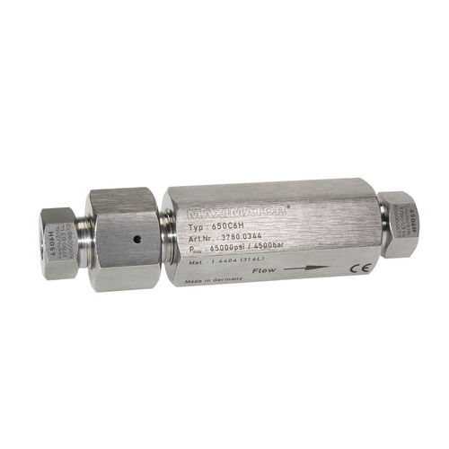 Válvula de retención de bolas - 65OC series  - Maximator GmbH - para gas / roscada / de acero inoxidable