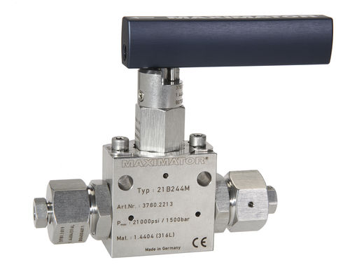 Válvula de bola - 21B series - Maximator GmbH - manual / para gas / de acero inoxidable
