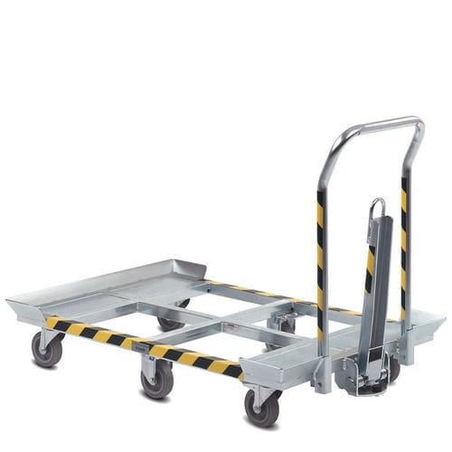 Carro de manipulación - Wanzl Metallwarenfabrik GmbH - de acero / con paleta