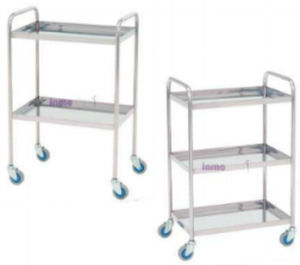 Carro de transporte - Normax - Fábrica de Vidro Científico - de acero inoxidable / 2 niveles / 3 niveles
