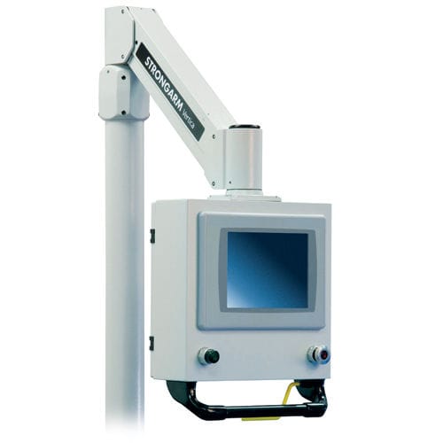 Sistema de brazo de soporte para panel de control - Vertica™ - Strongarm Designs - de aluminio / de acero inoxidable / para carga mediana