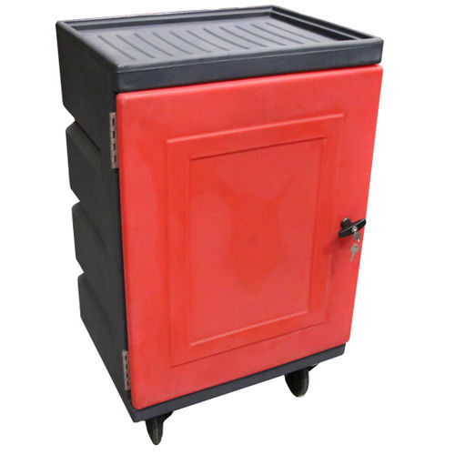 Armario de almacenamiento - ARMDESS012F - EMP - con ruedas / con estantes / de puerta simple