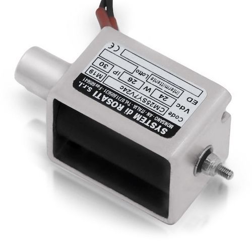 Electroimán open frame - CM series - SYSTEM DI ROSATI - lineal / con 1 bobina / empujador