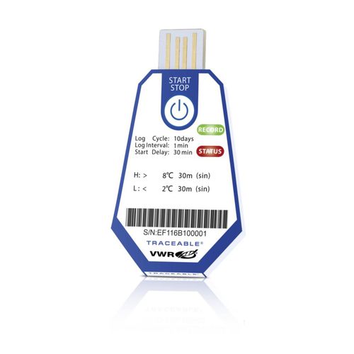 Registrador de datos de un solo uso - VWR - de temperatura / USB / sin pantalla