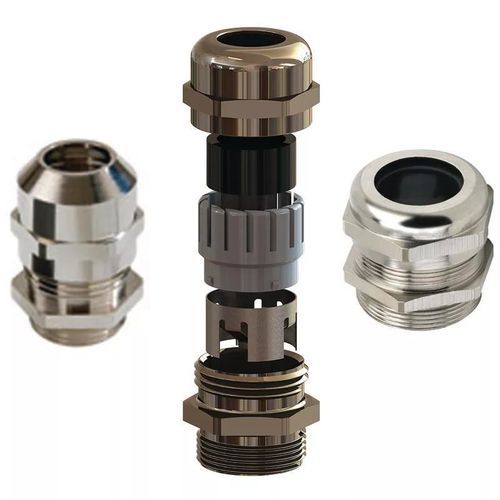 Prensaestopas de latón niquelado - SR1717 - Essentra Components - de acero inoxidable / IP68 / con blindaje CEM