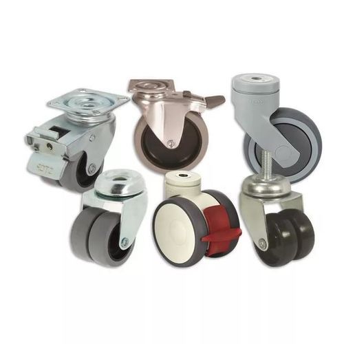 Ruedecilla giratoria - 10276440 - Essentra Components - fija / con platino giratorio / con varilla roscada