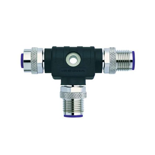 Conector en T - PB-T-WAKSW5-WASSW5-WASSW5  - ESCHA Bauelemente - de datos / DIN / con racor de tornillo
