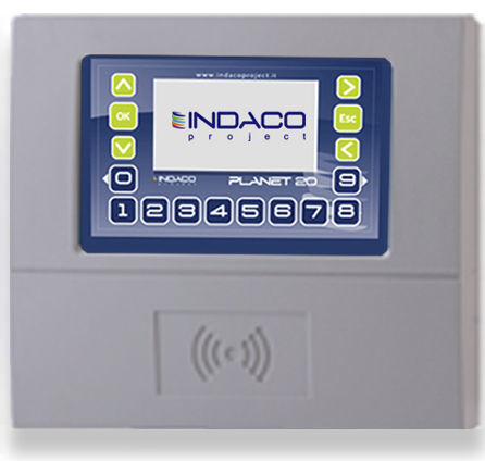 Sistema de control de acceso con lector de proximidad - Planet 20 - Indaco Project s.r.l. - RFID / biométrico / por huella dactilar