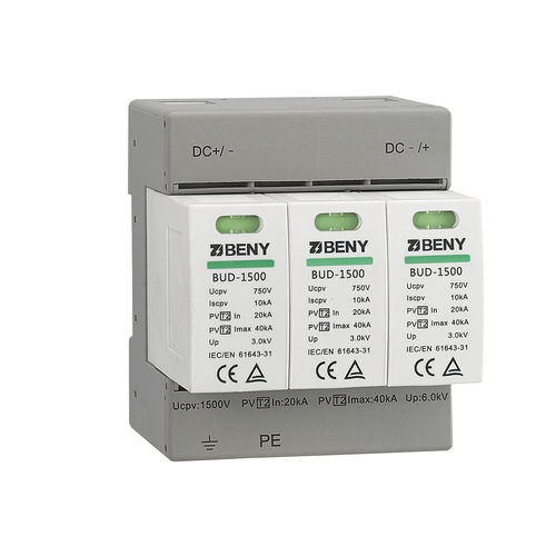 Caja de protector de sobretensión DC - BUD-1500 - Zhejiang Benyi Electrical Co.,ltd. - de tipo 2 / para equipamiento electrónico / para instalación fotovoltaica