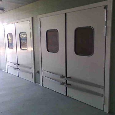 Puerta con bisagra - DA-40 - Tane Hermetic - de acero inoxidable / de PVC / industrial