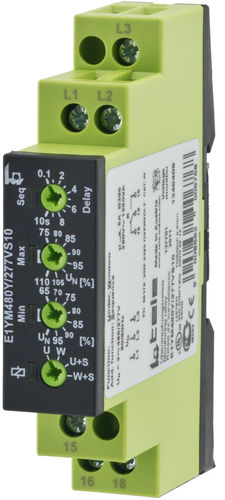 Relé de vigilancia de tensión - E1YM480Y/277VS10 - TELE Haase Steuergeraete GmbH - de fases / de desequilibrio de fases / de secuencia de fases