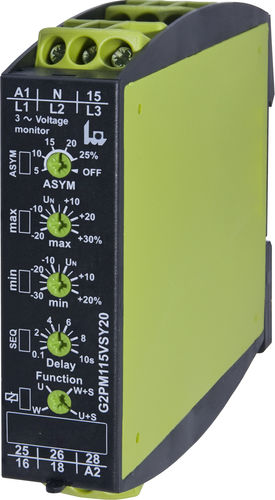 Relé de vigilancia de tensión - G2PMxxxSY20 series - TELE Haase Steuergeraete GmbH - de fases / de ausencia de fases / de desequilibrio de fases