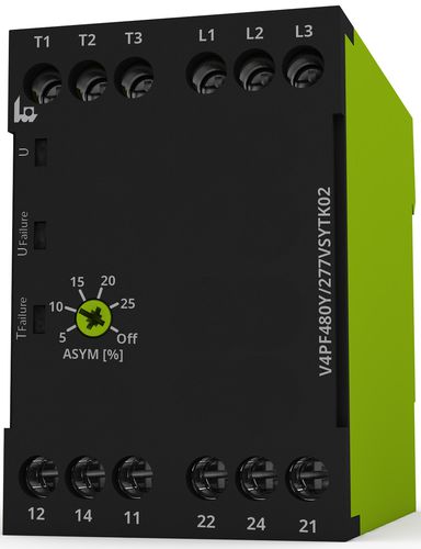 Relé de vigilancia de tensión - V4PF480Y/277VSYTK02 - TELE Haase Steuergeraete GmbH - de fases / de ausencia de fases / de desequilibrio de fases