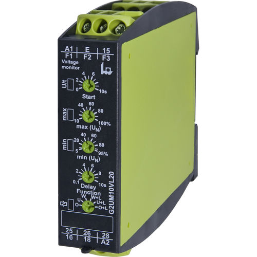 Relé de vigilancia de tensión - G2UM10VL20 - TELE Haase Steuergeraete GmbH - 2NA/NC / AC/DC / monofásico