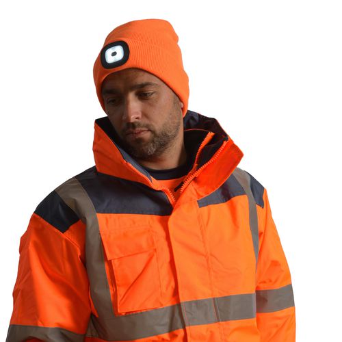 Gorra de protección EN 812 - BONC06L07 - Surflex - reglable / de invierno / con linterna frontal LED