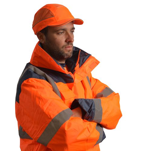 Gorra antigolpes de poliéster - AIRC06V05STR - Surflex - EN 812 / con ventilación / naranja