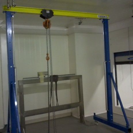 Pórtico con ruedas - 36-1T25-S1 - ERIMAC - para taller / de acero