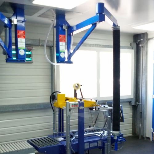 Grúa pluma para techo - ERIMAC - articulada / de acero inoxidable / ATEX