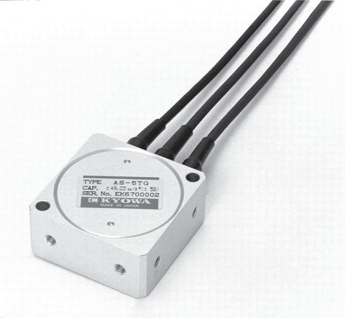 Transductor de aceleración triaxial - AS-TG series  - Kyowa Electronic Instruments Co. - piezoeléctrico