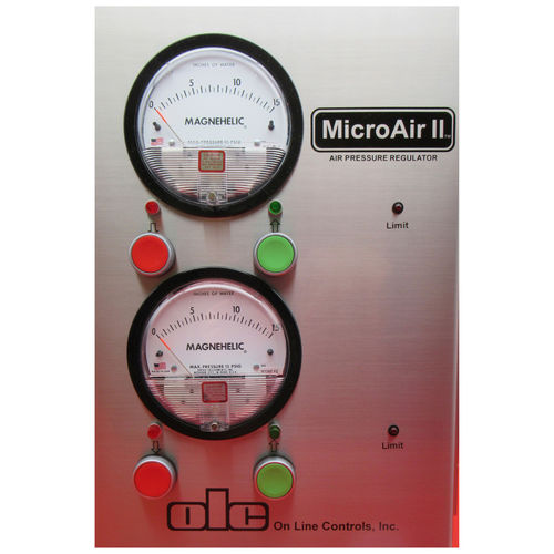 Regulador de presión para aire comprimido - Dual MicroAir II - On Line Controls, Inc. - de 2 etapas / para extrusión de tubos flexibles