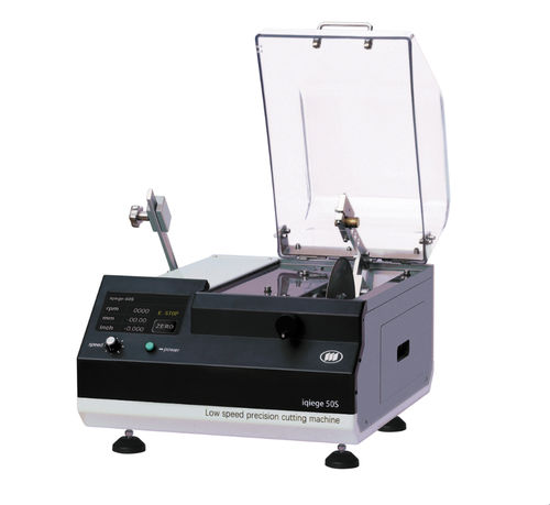 Máquina de corte de hoja rotativa - iqiege®50S - Laizhou Weiyi Experiment Machine Manufacturing Co., Ltd. - de disco / de laboratorio / de carga manual