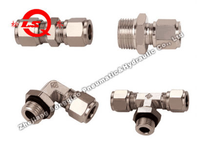 Racor neumático - JKG  - Zhejiang Songqiao Pneumatic and Hydraulic Co.,Ltd - roscado / en T / acodado