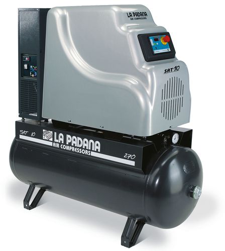 Compresor de tornillo - SAT 5 - 270 E, SAT 10 - 500 E - La Padana Air Compressors - rotativo / de aire / con motor eléctrico