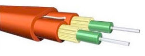 Cable óptico plano - I-VHH 2x1 series - DLL Partners - de datos / antipropagación de fuego / robusto