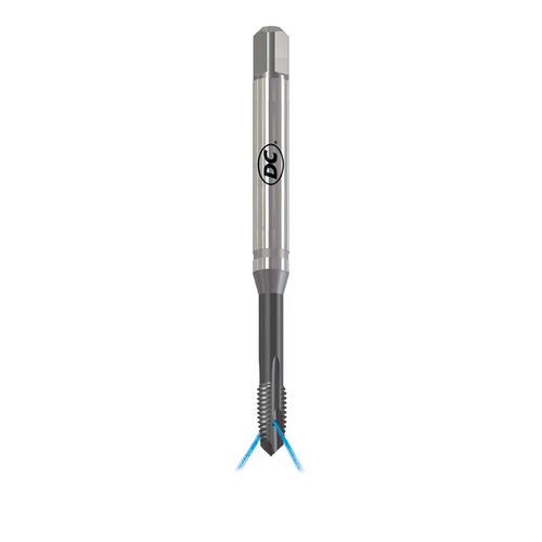 Macho de roscar para máquina para orificios de paso - RTS323VS-4 - DC SWISS SA - monobloque / HSSE-PM / para acero