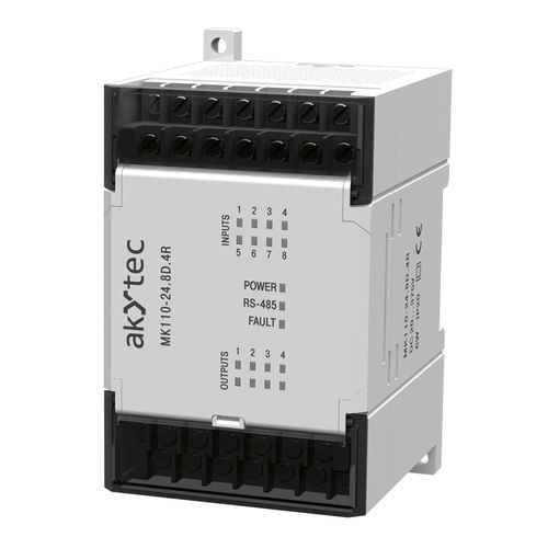 Módulo E/S digital - MK110-24.8D.4R - akYtec GmbH - RS-485 / Modbus / 8 entradas digitales