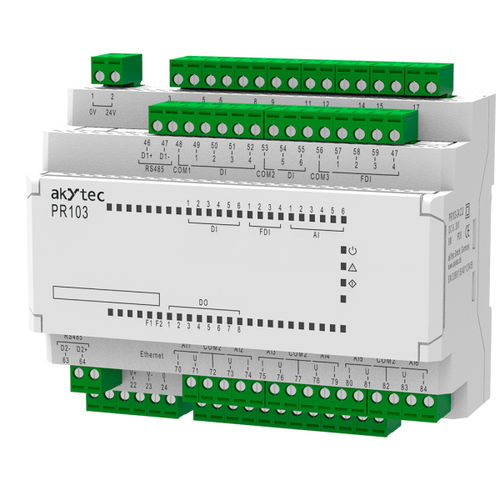 Autómata programable en riel DIN - PR103  - akYtec GmbH - 8 S / entradas analógicas / entradas digitales