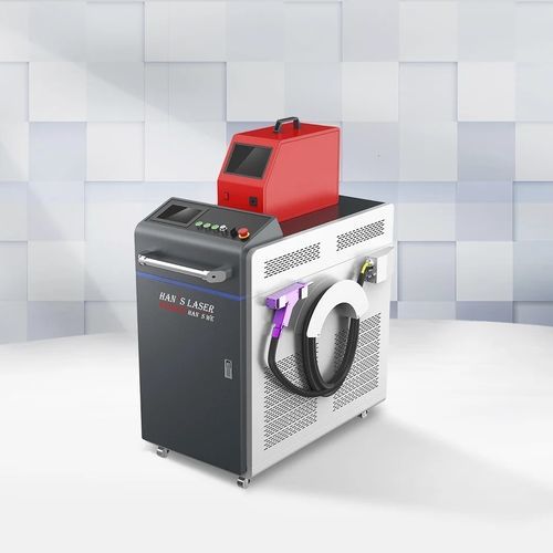 Máquina de soldar integrada - Han's Laser Technology Co., Ltd - láser / manual / con ruedas