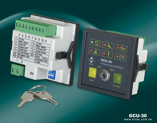Controlador para grupo electrógeno de arranque manual con llave - GCU-30  - Kutai Electronics Industry Co., Ltd.