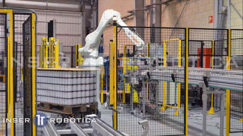 Paletizador robotizado - Inser Robótica S.A - para aerosoles recargados