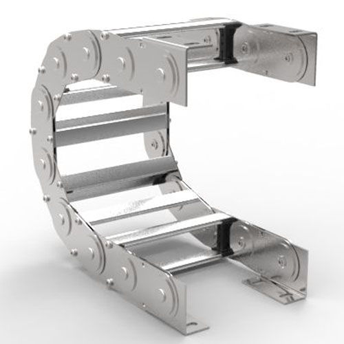Cadena portacables abierta - 35NT - Brevetti Stendalto - de acero / de acero inoxidable / con separadores de aluminio