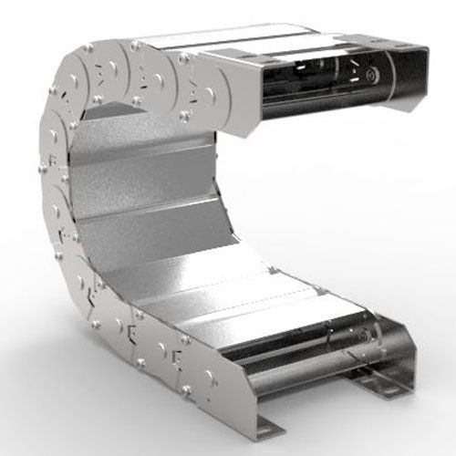 Cadena portacables totalmente cerrada - 35LC - Brevetti Stendalto - de acero / de acero inoxidable / con separadores desmontables de aluminio
