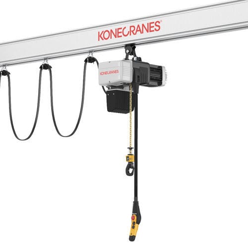 Polipasto de cadena eléctrico - D-series  - Konecranes - con carretillas / compacto / 2 velocidades
