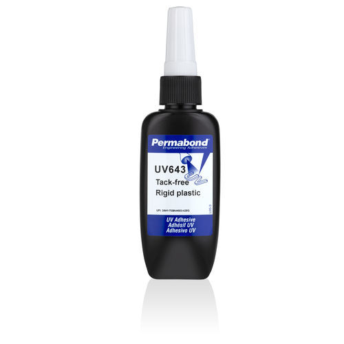 Cola acrílica - UV643 - Permabond - para vidrio / para metal / monocomponente