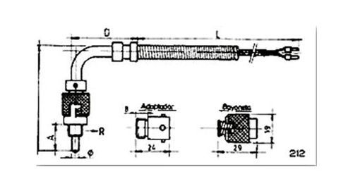 Sonda de temperatura RTD - 212 - MESEL S.L - Pt100 / Pt1000 / termopar tipo J