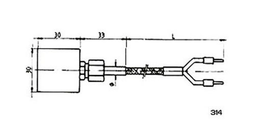 Sonda de temperatura RTD - 314 - MESEL S.L - Pt100 / Pt1000 / termopar tipo J