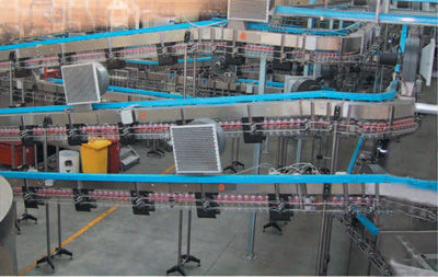 Transportador neumático - IC Filling Systems LTD - inclinado / de manipulación / para botellas de plástico