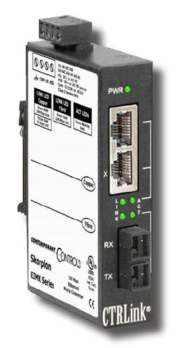 Convertidor de fibras ópticas - 4 port, 100 Mbps | EIMK series - Contemporary Control Systems - Ethernet