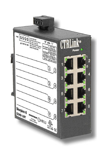 Conmutador Ethernet no administrable - EISK8-100T - Contemporary Control Systems - 8 puertos / gigabit / compacto