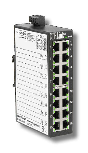 Conmutador Ethernet no administrable - EISK16-100T - Contemporary Control Systems - 16 puertos / gigabit / compacto