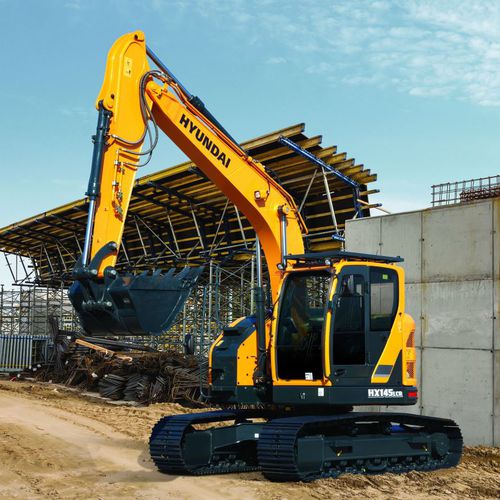 Excavadora intermedia - HX145LCR - HYUNDAI HEAYY INDUSTRIES - con orugas / Tier 4 final / para obra de construcción